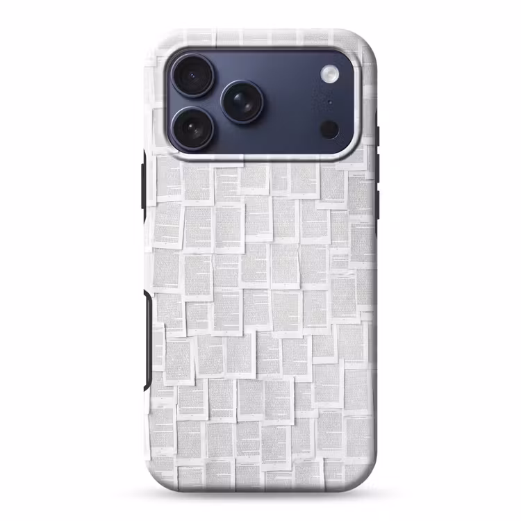 Telefoonhoesje Toughcase - Papier - Overlappend - Textuur - Modern - Wit — 1