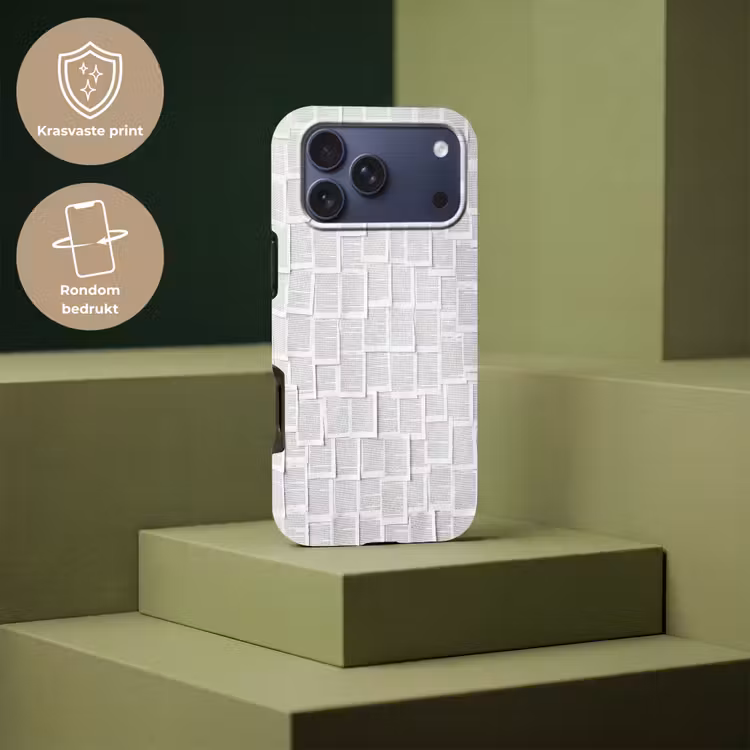 Telefoonhoesje Toughcase - Papier - Overlappend - Textuur - Modern - Wit — 7