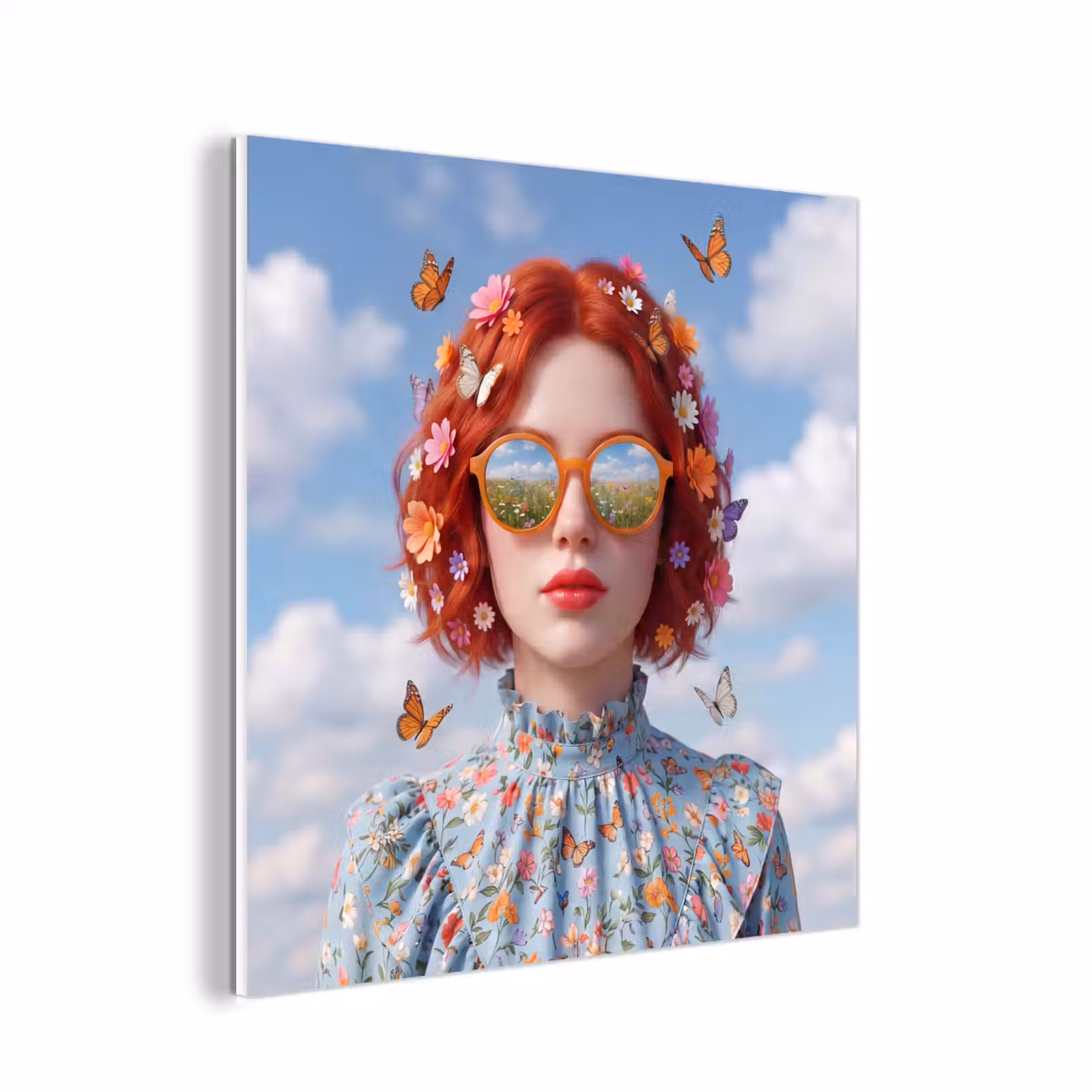 Forex - Vrouw - Bloemen - Zomer - Portret - Kleurrijk — 1