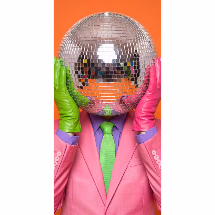 Behang - Kunst - Disco bal - Kleurrijk - Modern - Studio — 2