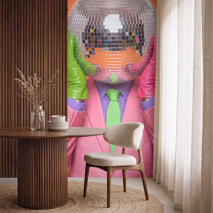 Behang - Kunst - Disco bal - Kleurrijk - Modern - Studio — 4