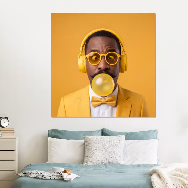 Forex - Man - Bubblegum - Portret - Geel - Modern — 2