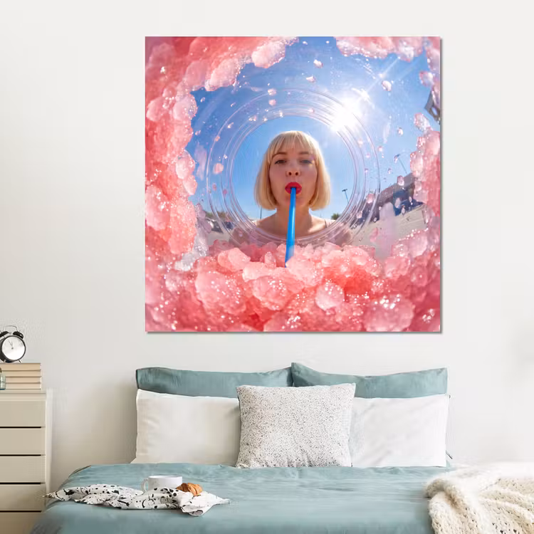 Forex - Vrouw - Drank - Zomer - Roze - Blauw — 2
