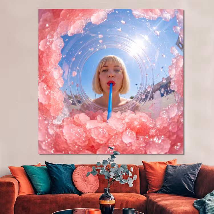 Forex - Vrouw - Drank - Zomer - Roze - Blauw — 3