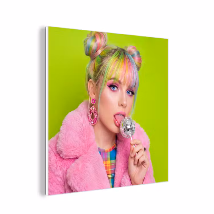 Forex - Vrouw - Kleurrijk haar - Pop art - Modern - Levendig — 1