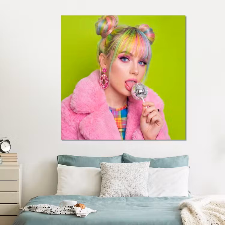 Forex - Vrouw - Kleurrijk haar - Pop art - Modern - Levendig — 2