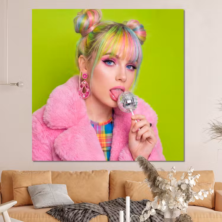 Forex - Vrouw - Kleurrijk haar - Pop art - Modern - Levendig — 4