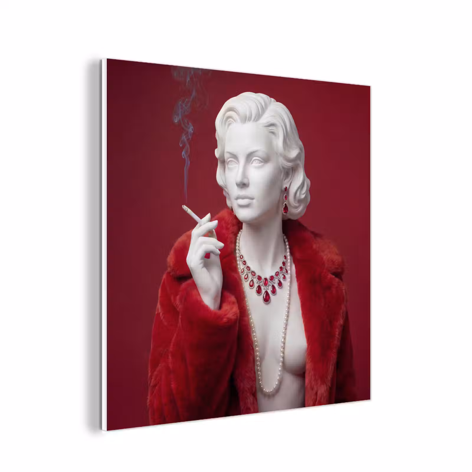 Forex - Vrouw - Bontjas - Mode - Klassiek - Rood — 1