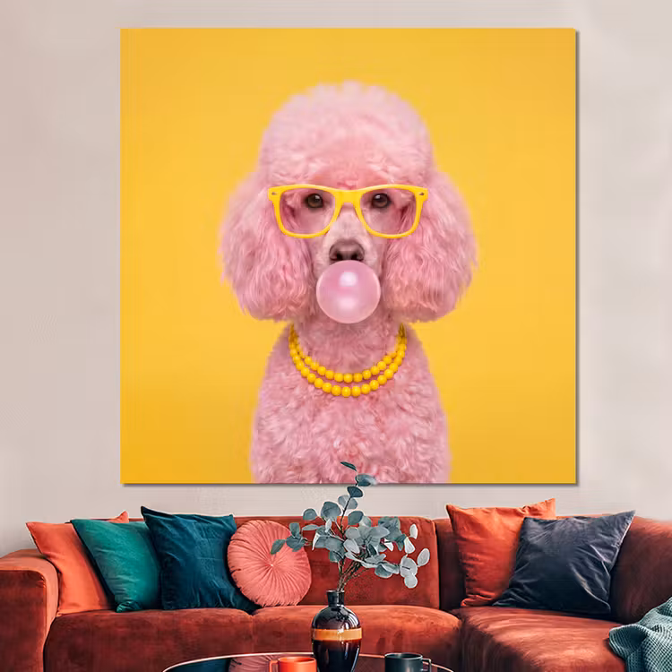 Forex - Hond - Kauwgum - Dieren - Modern - Roze — 3
