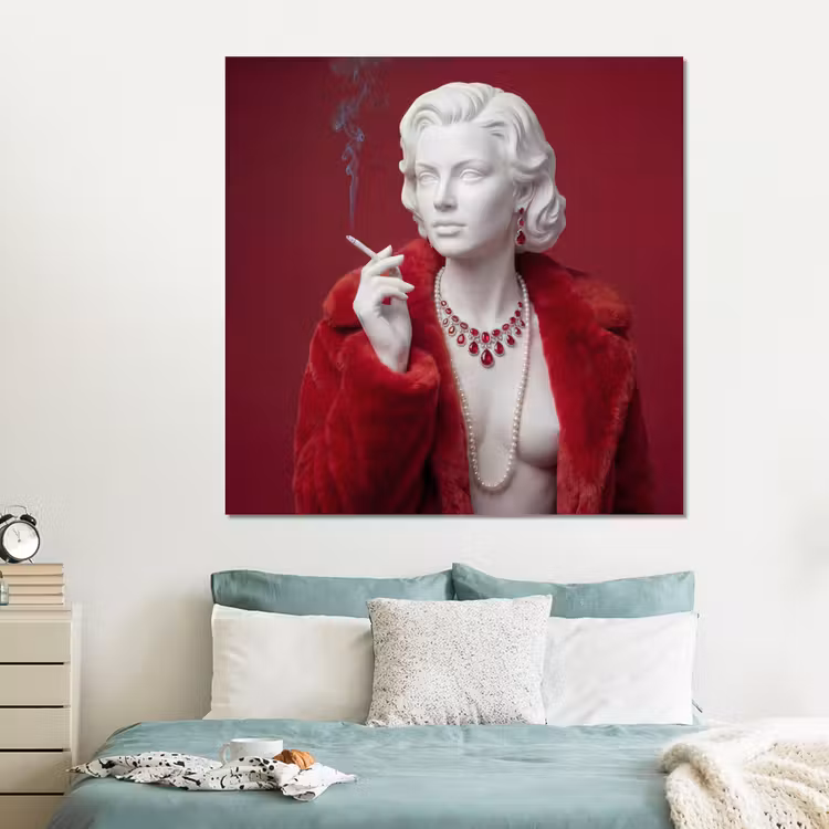 Forex - Vrouw - Bontjas - Mode - Klassiek - Rood — 2