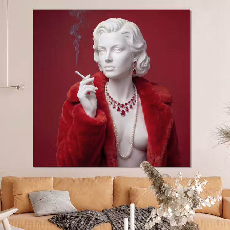 Forex - Vrouw - Bontjas - Mode - Klassiek - Rood — 4