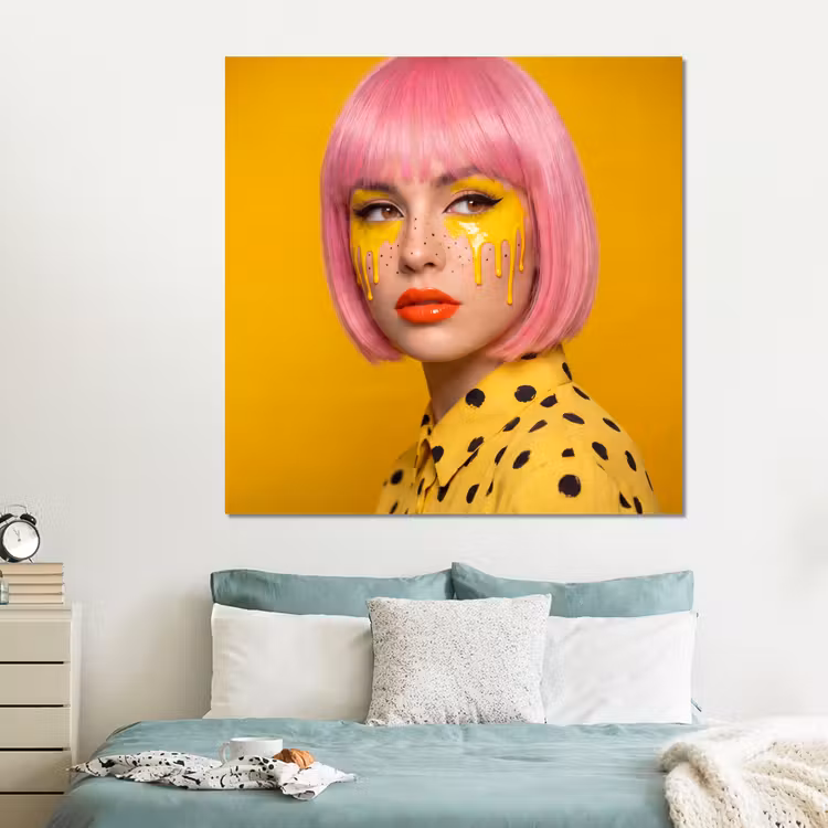 Forex - Vrouw - Portret - Abstract - Kleurrijk - Geel — 2