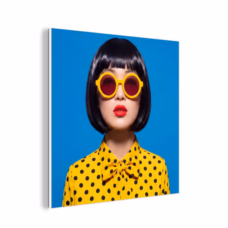 Forex - Vrouw - Zonnebril - Pop Art - Portret - Geel — 1