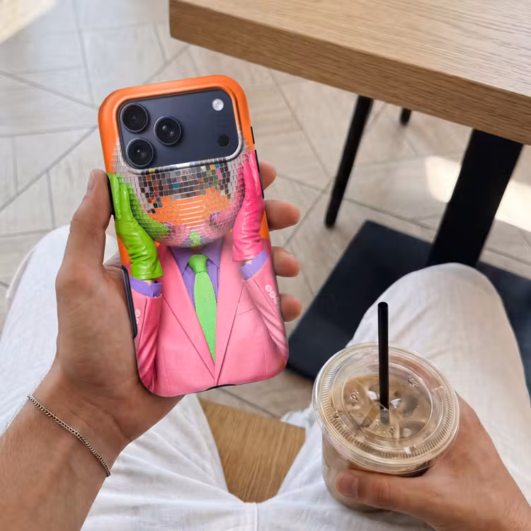 Telefoonhoesje Toughcase - Kunst - Disco bal - Kleurrijk - Modern - Studio — 4