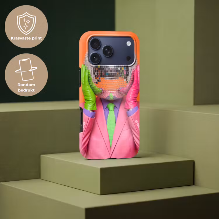 Telefoonhoesje Toughcase - Kunst - Disco bal - Kleurrijk - Modern - Studio — 7