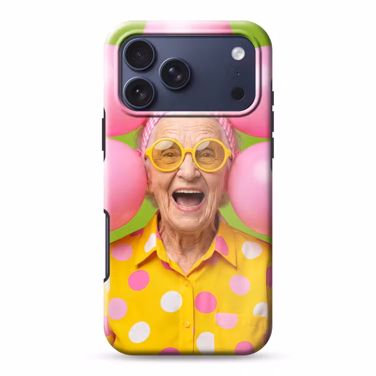 Telefoonhoesje Toughcase - Mens - Ballonnen - Feest - Kleurrijk - Roze — 1