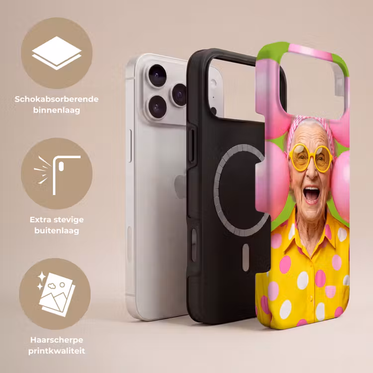 Telefoonhoesje Toughcase - Mens - Ballonnen - Feest - Kleurrijk - Roze — 3
