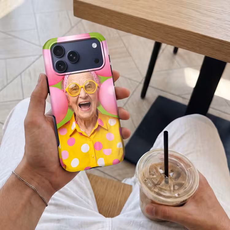 Telefoonhoesje Toughcase - Mens - Ballonnen - Feest - Kleurrijk - Roze — 4