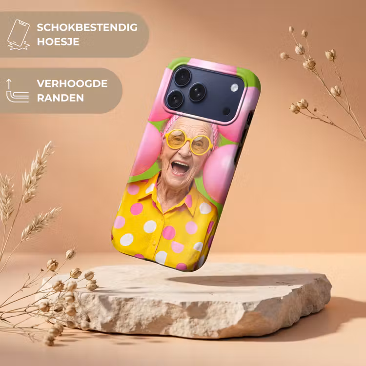 Telefoonhoesje Toughcase - Mens - Ballonnen - Feest - Kleurrijk - Roze — 5