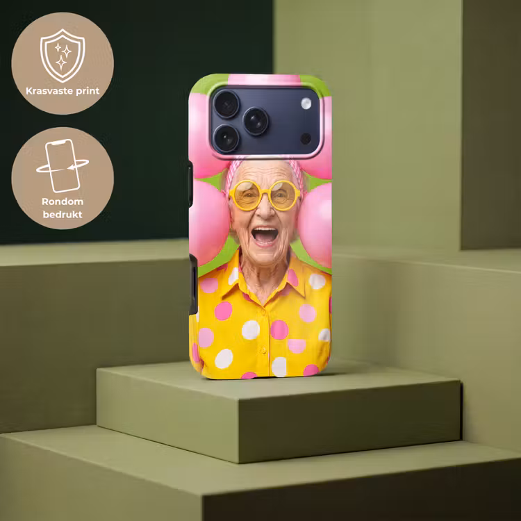 Telefoonhoesje Toughcase - Mens - Ballonnen - Feest - Kleurrijk - Roze — 7