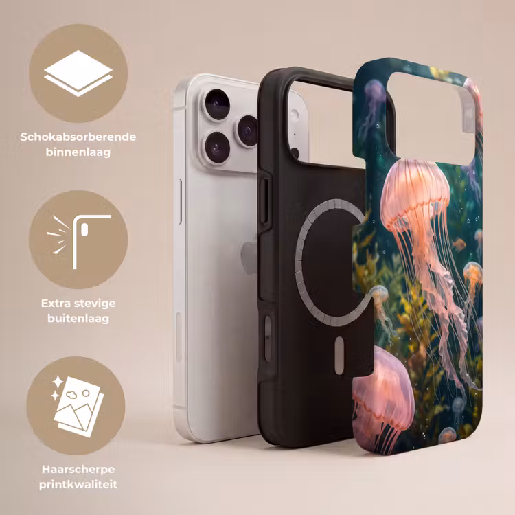 Telefoonhoesje Toughcase - Kwal - Roze - Onderwater - Zeeleven - Dieren — 3