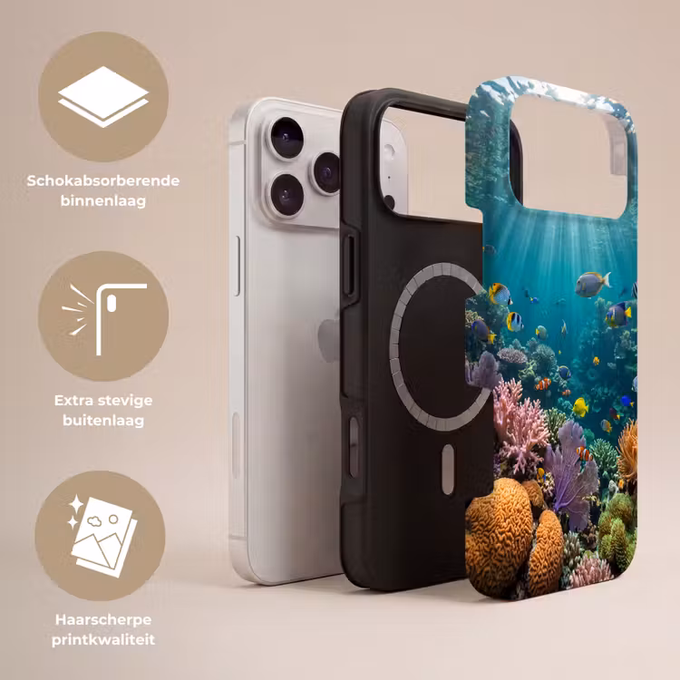 Telefoonhoesje Toughcase - Vis - Koraal - Oceaan - Natuur - Kleurrijk — 3