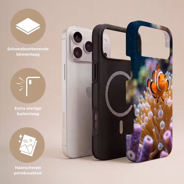 Telefoonhoesje Toughcase - Vis - Koraal - Onderwater - Oranje - Dieren — 3