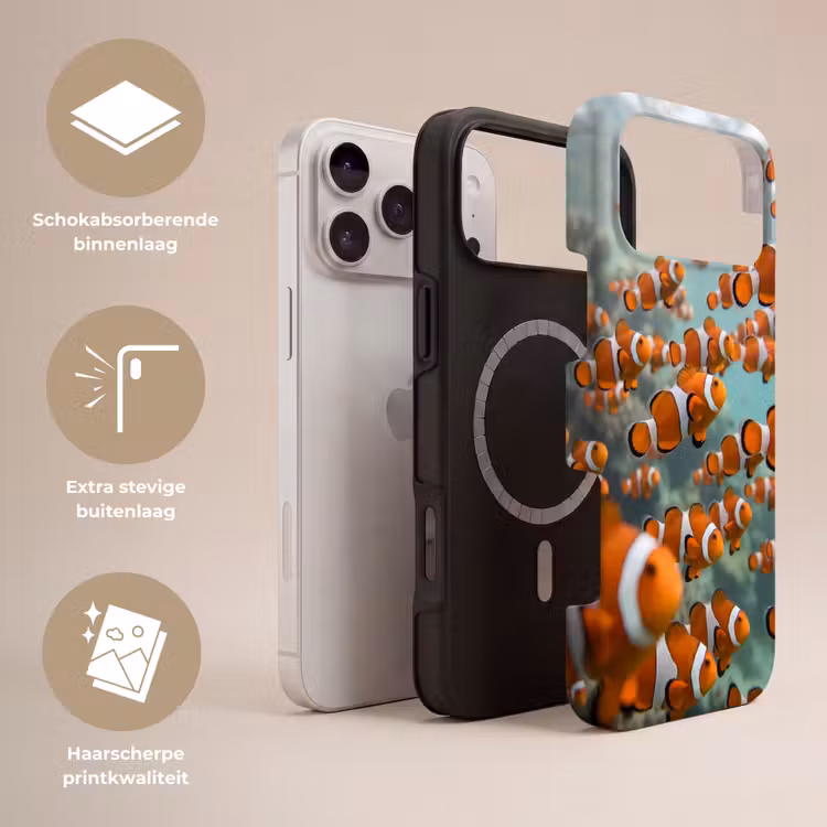 Telefoonhoesje Toughcase - Vis - School - Onderwater - Dieren - Oranje — 3