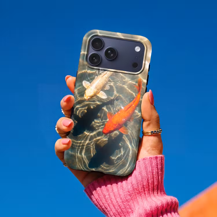 Telefoonhoesje Toughcase - Vis - Water - Dieren - Oranje - Goud — 2