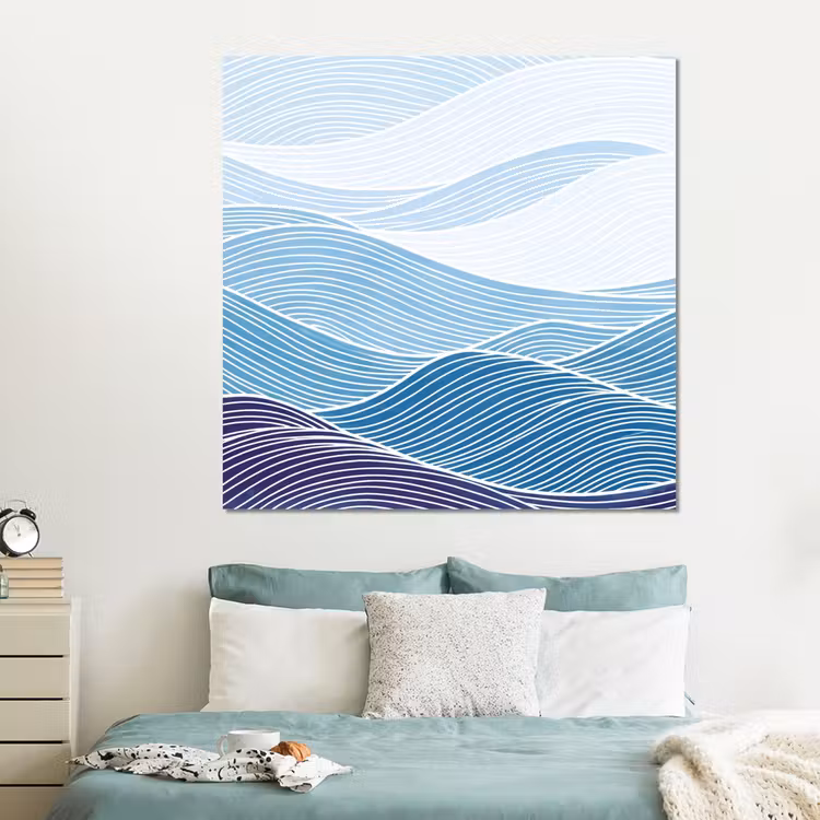 Forex - Abstract - Golven - Patroon - Blauw - Modern — 2