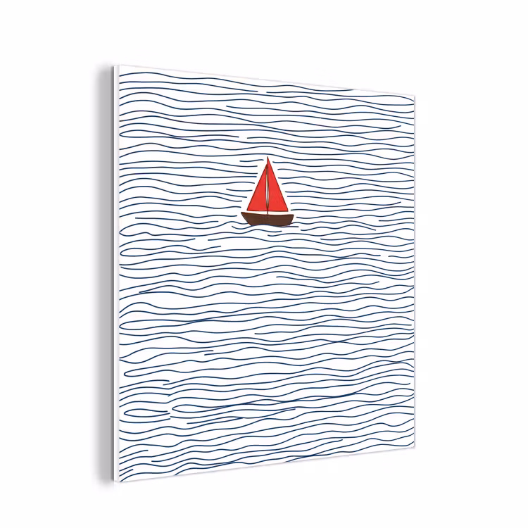 Forex - Boot - Water - Rood - Illustratie - Minimalistisch — 1