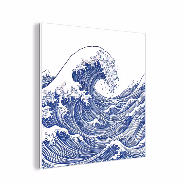 Forex - Golf - Japans - Zee - Illustratie - Blauw — 1
