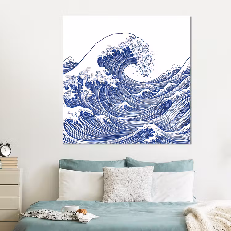 Forex - Golf - Japans - Zee - Illustratie - Blauw — 2