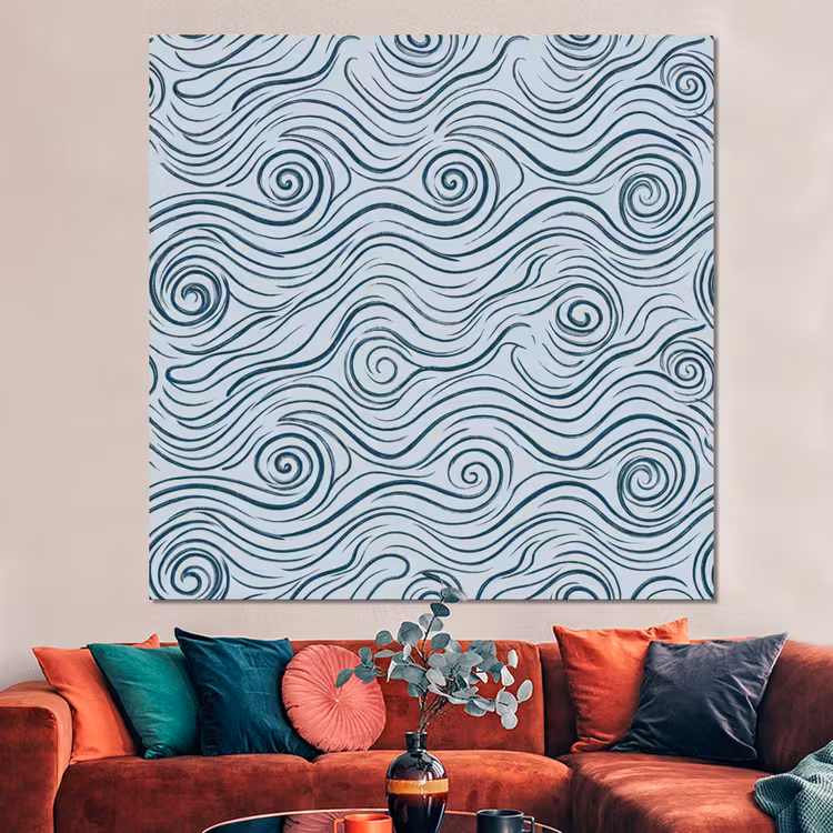 Forex - Patroon - Golven - Abstract - Modern - Blauw — 3
