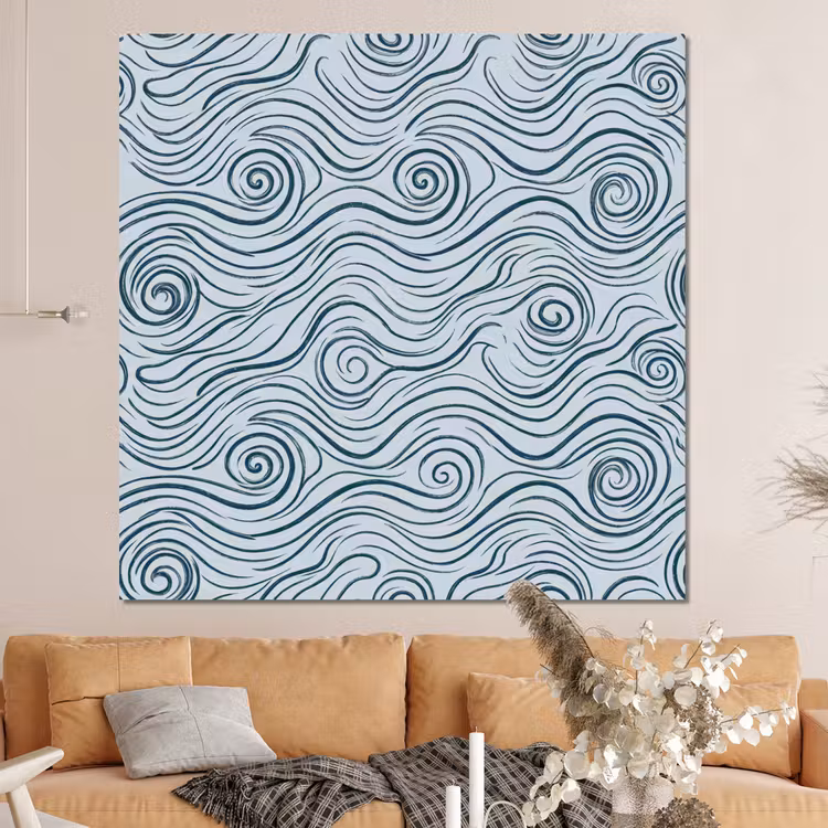 Forex - Patroon - Golven - Abstract - Modern - Blauw — 4