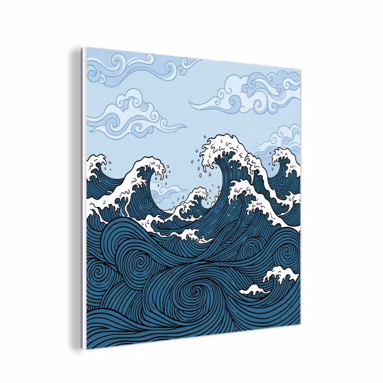 Forex - Zee - Golven - Japans - Natuur - Blauw — 1