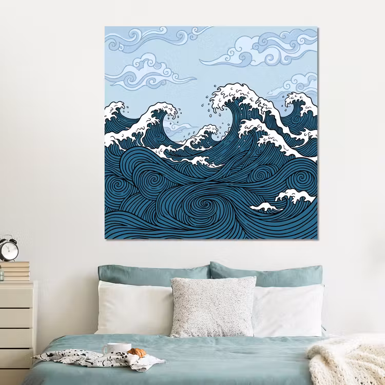 Forex - Zee - Golven - Japans - Natuur - Blauw — 2
