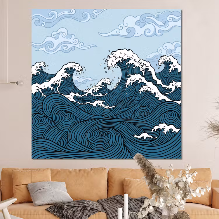 Forex - Zee - Golven - Japans - Natuur - Blauw — 4