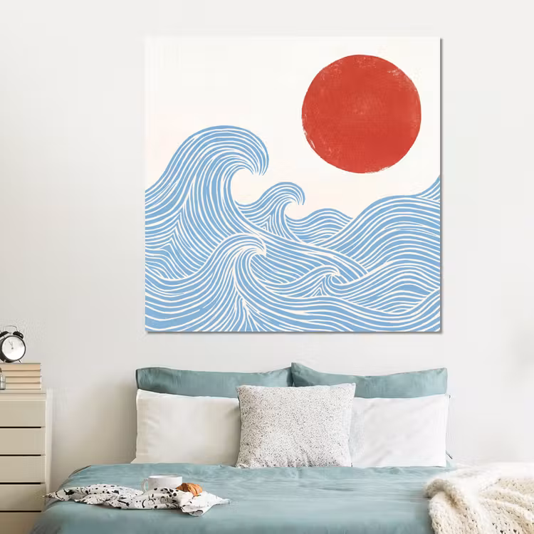 Forex - Zon - Golven - Oceaan - Abstract - Rood — 2