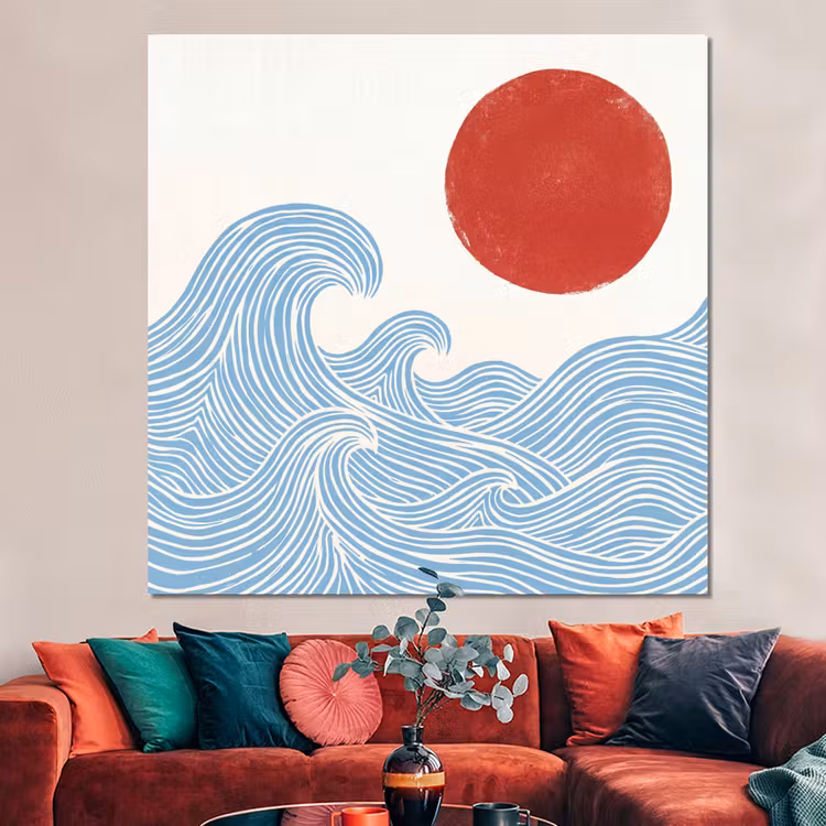 Forex - Zon - Golven - Oceaan - Abstract - Rood — 3