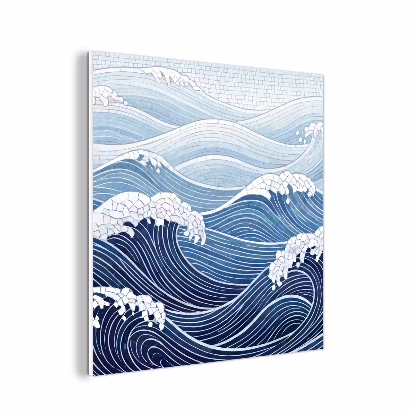 Forex - Water - Mozaïek - Landschap - Modern - Blauw — 1