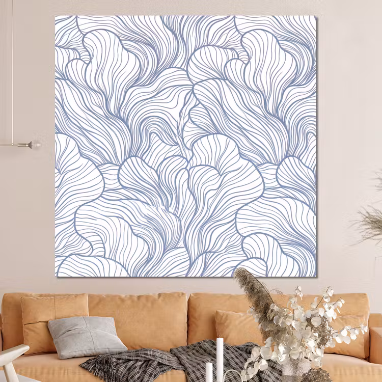 Forex - Patroon - Lijnen - Organisch - Abstract - Blauw — 4