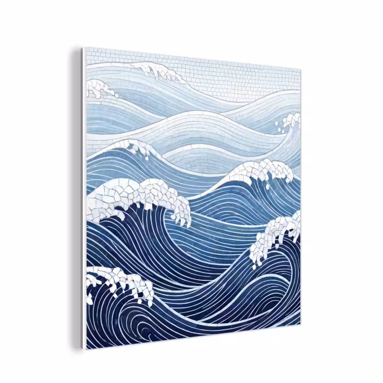 Forex - Water - Mozaïek - Landschap - Modern - Blauw — 1