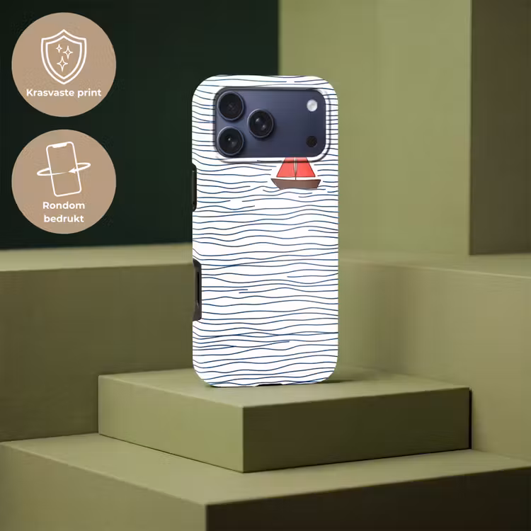 Telefoonhoesje Toughcase - Boot - Water - Rood - Illustratie - Minimalistisch — 7