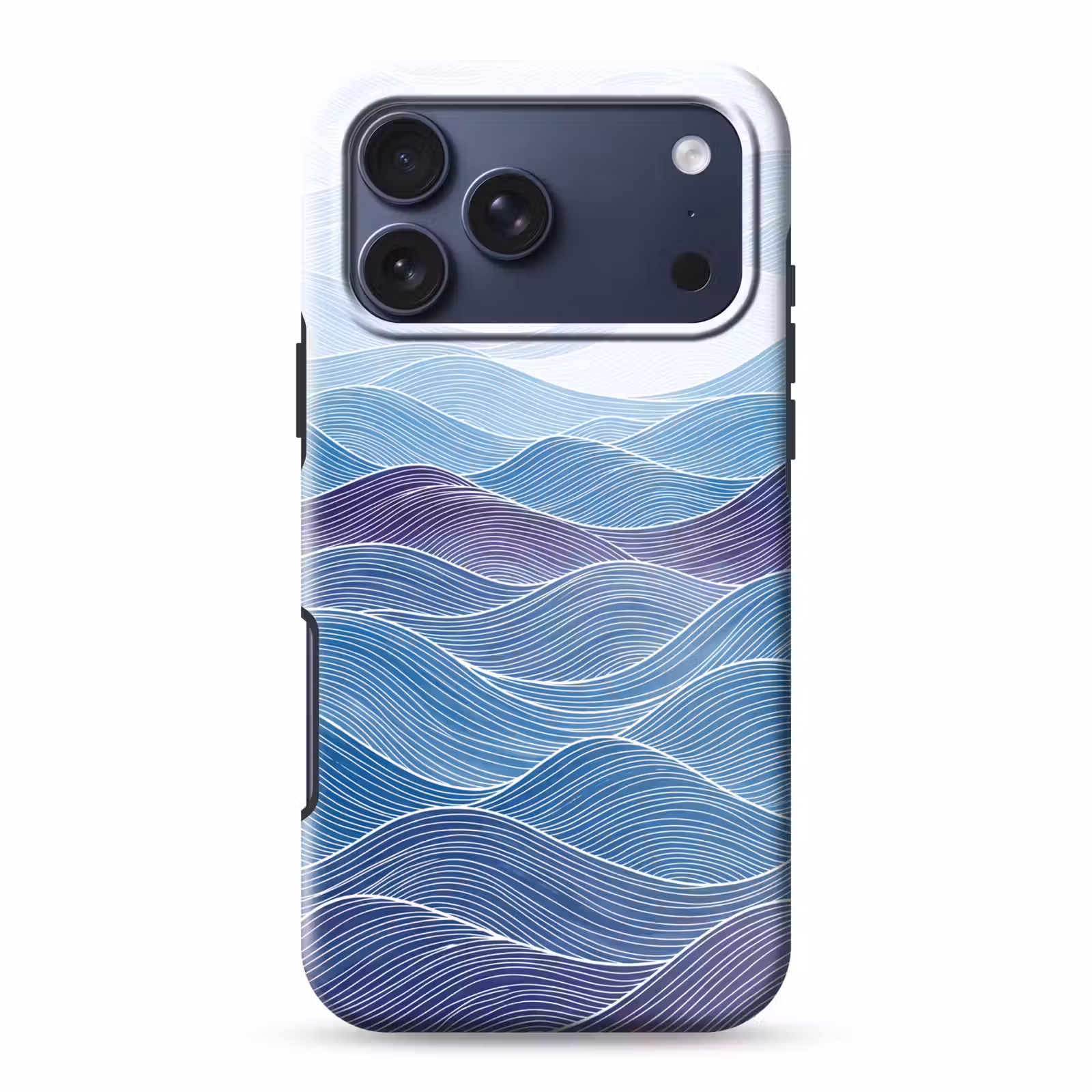 Telefoonhoesje Toughcase - Abstract - Golven - Patroon - Blauw - Modern — 1