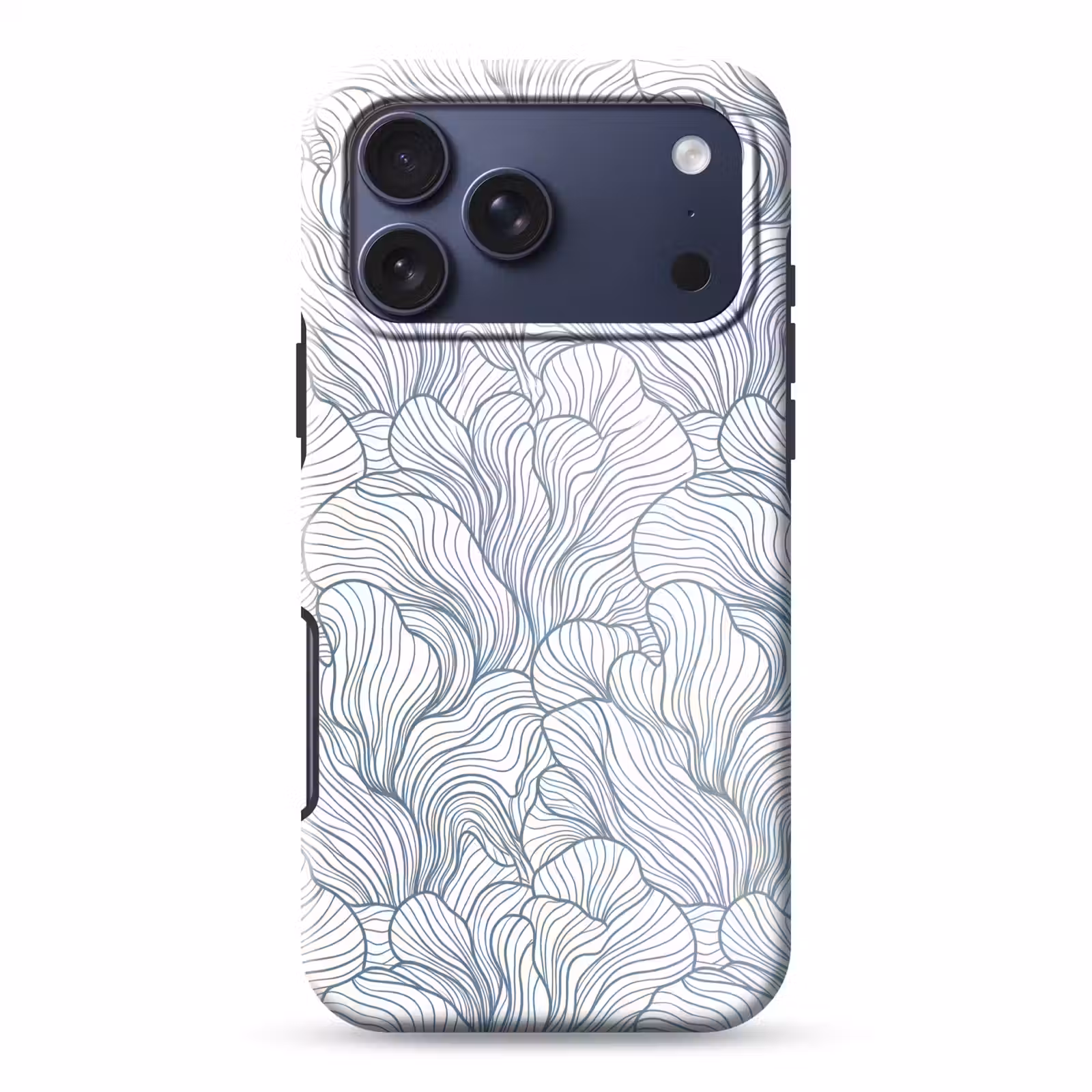 Telefoonhoesje Toughcase - Patroon - Lijnen - Organisch - Abstract - Blauw — 1