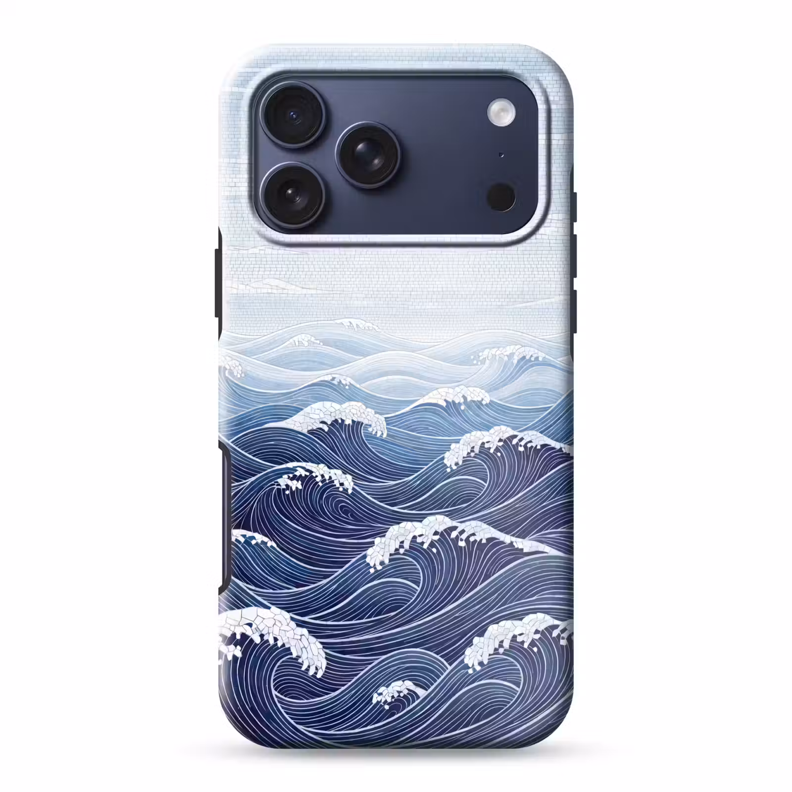 Telefoonhoesje Toughcase - Water - Mozaïek - Landschap - Modern - Blauw — 1