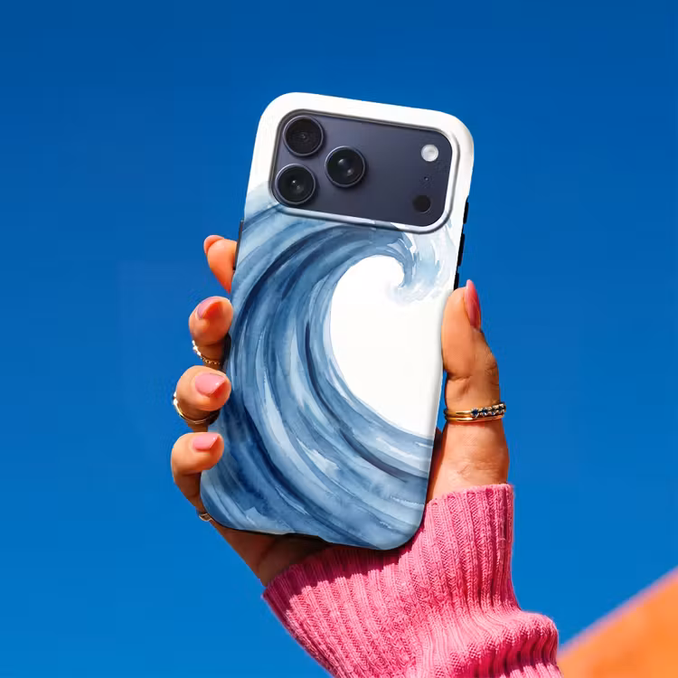 Telefoonhoesje Toughcase - Water - Beweging - Natuur - Modern - Blauw — 2