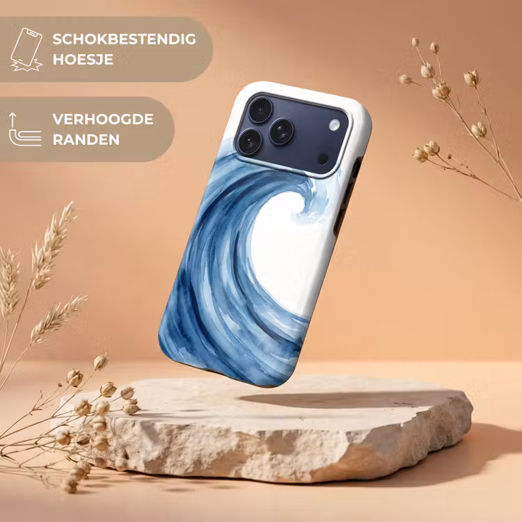 Telefoonhoesje Toughcase - Water - Beweging - Natuur - Modern - Blauw — 5