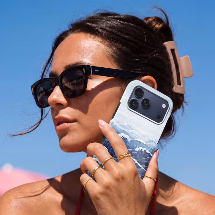 Telefoonhoesje Toughcase - Water - Mozaïek - Landschap - Modern - Blauw — 6